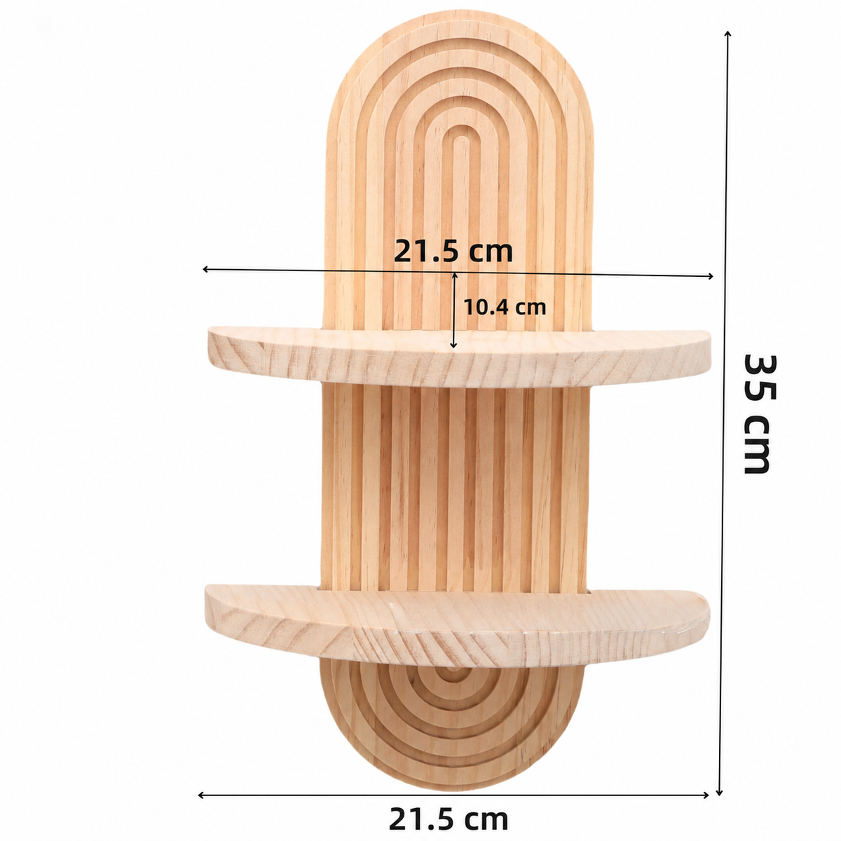 Boho Wooden Wall Shelf