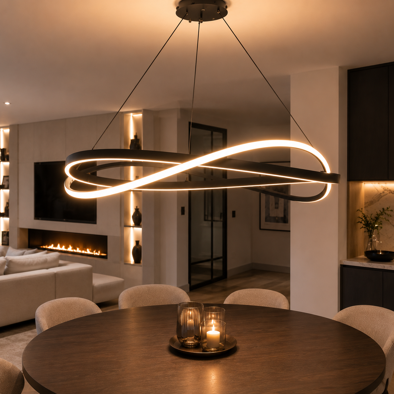 Cluster Pendant Light - Modern LED Bar Chandelier