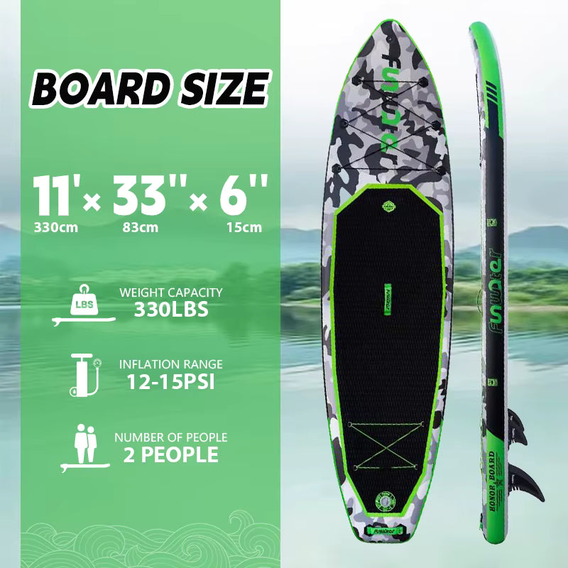 Aufblasbares SUP-Board mit Premium-Zubehör und Tragegurt