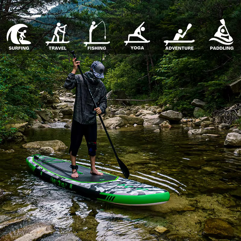 Aufblasbares SUP-Board mit Premium-Zubehör und Tragegurt