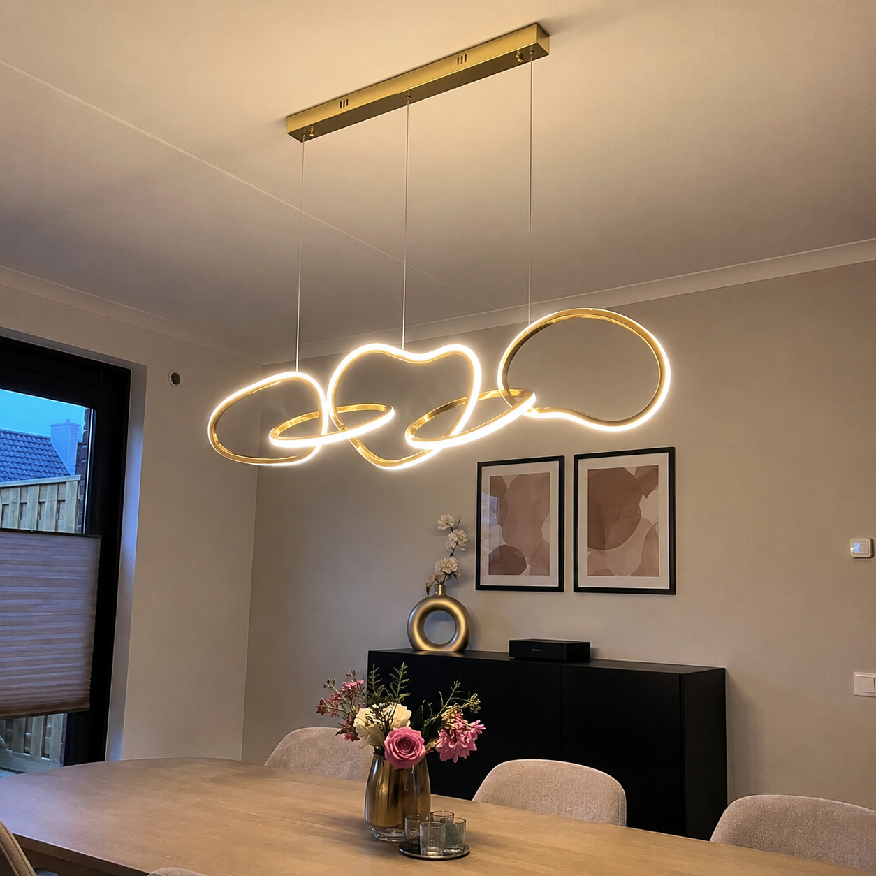 AURELIUS - Gold Ring Dining Room Pendant Light - Modern LED