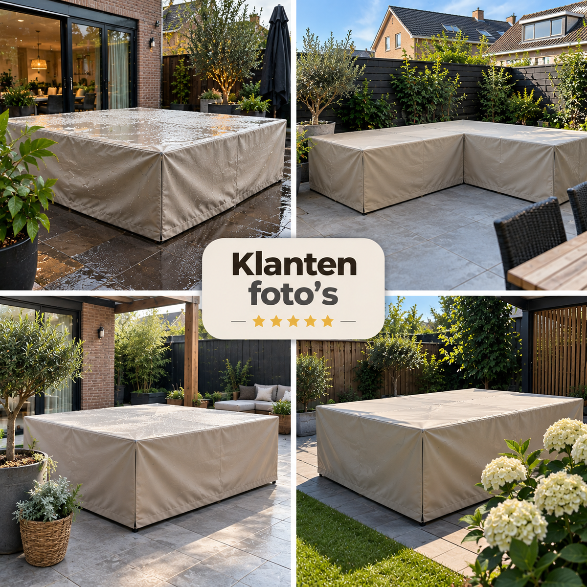 Hoezen voor tuinmeubelen - Op maat gemaakt - Offerte in 1 minuut (Beige)