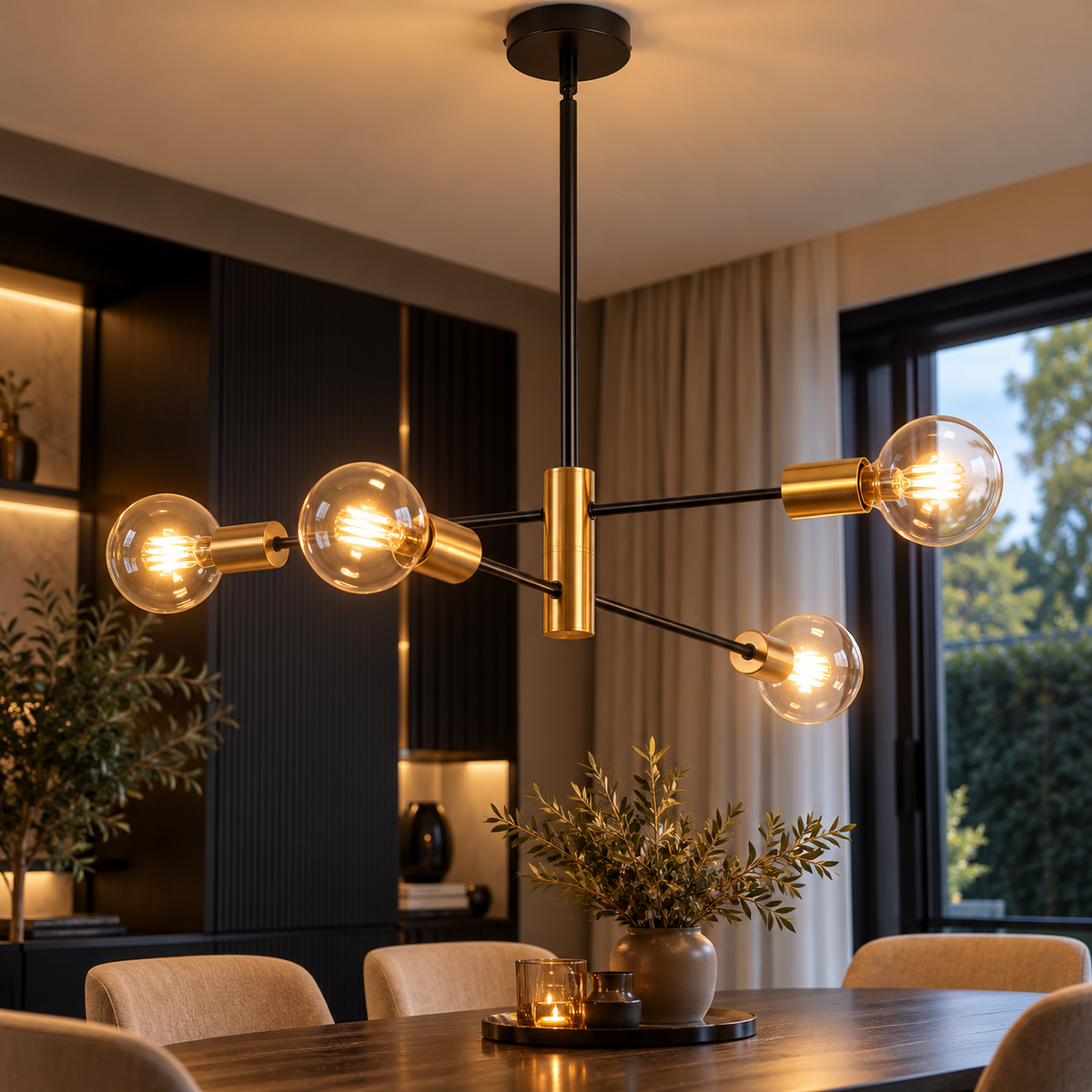 Modern Sputnik LED Chandelier – Pendant Lamp