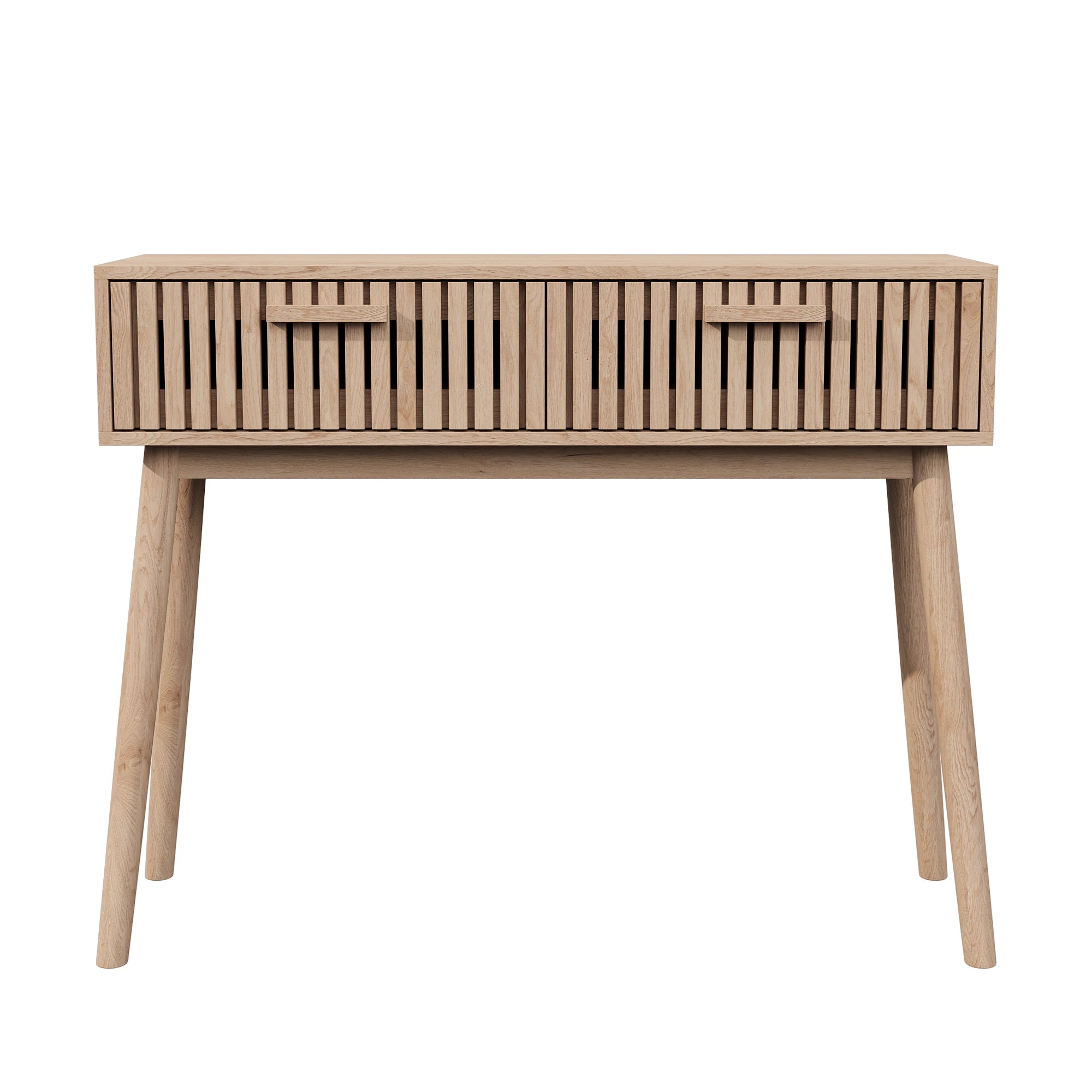 Console Table with Two Drawers - Elegant Entrance Hall Table with High Legs