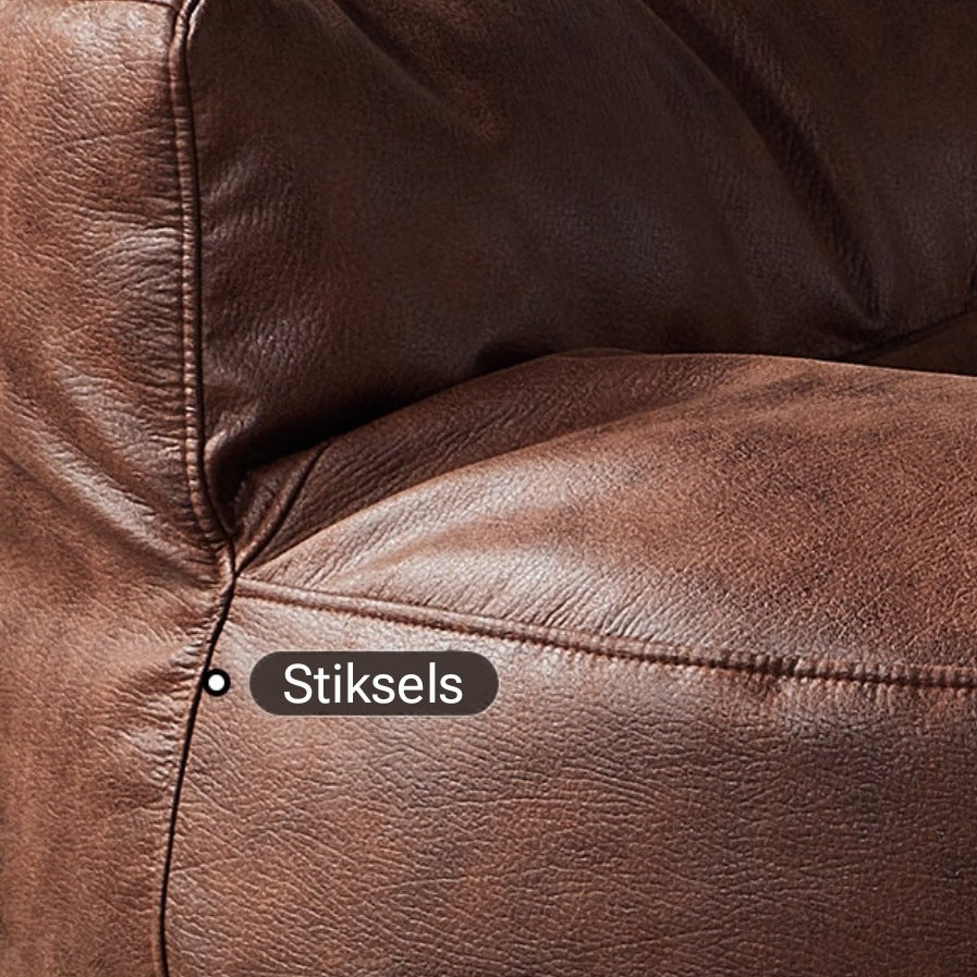 Wagrex - Beanbag Modern Round Retro-Leather