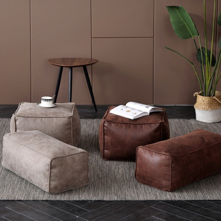 Wagrex - Beanbag Modern Round Retro-Leather