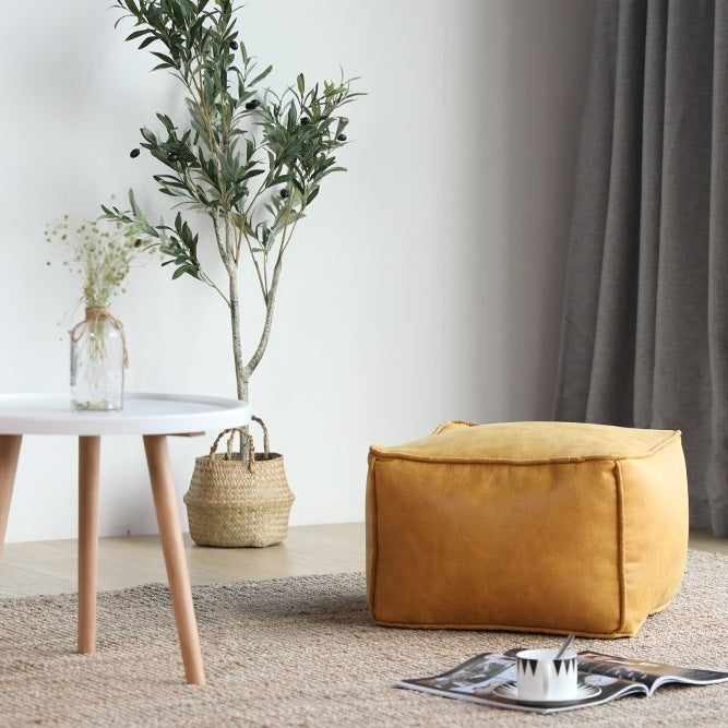 Wagrex - Beanbag Modern Round Retro-Leather