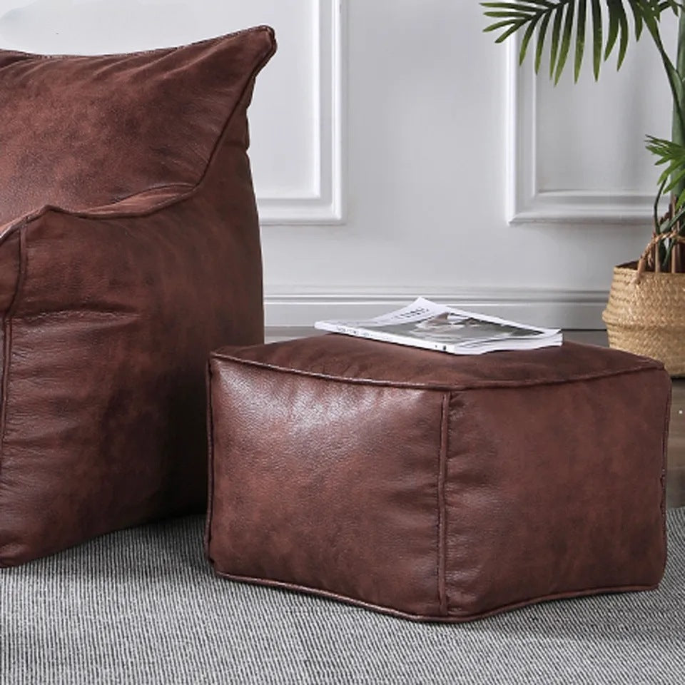 Wagrex - Beanbag Modern Round Retro-Leather