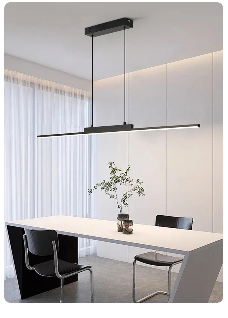 Moderne LED-hanglamp met minimalistisch streepdesign