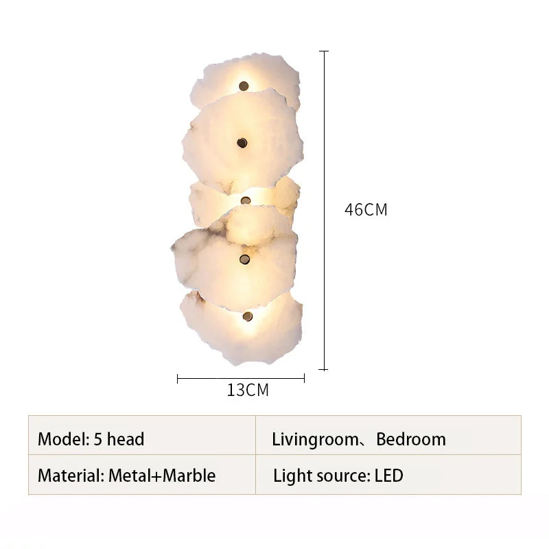 Marble & Copper LED Wall Sconce