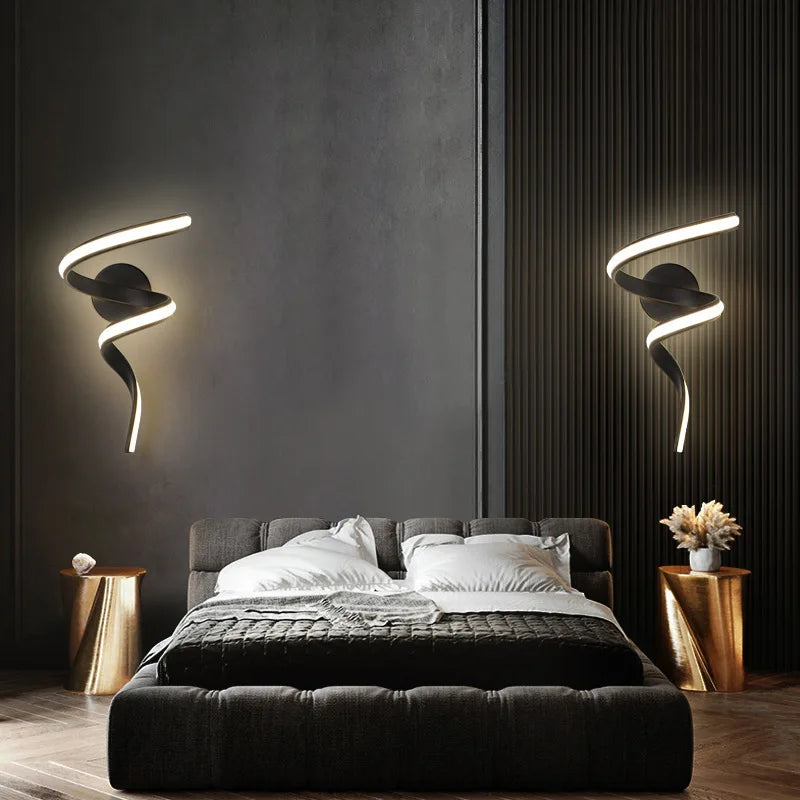 LED Wall Lamp – Modern Spiral Design