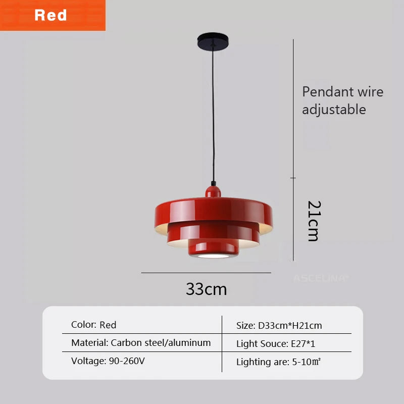 BAUHAUS Modern Glass Pendant Light - Matte Shade Hanging Lamp