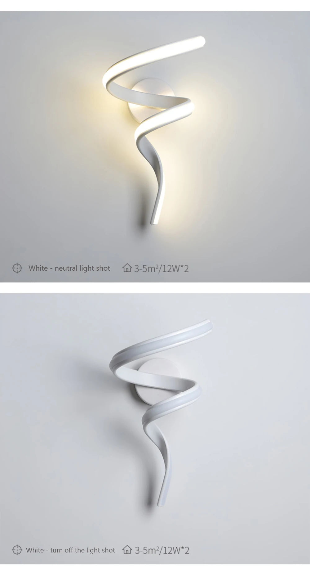 LED Wall Lamp – Modern Spiral Design