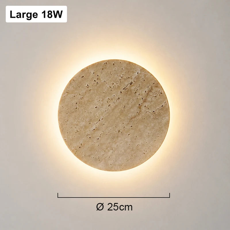 Round LED Wall Sconce – Wabi Sabi Bedside Light