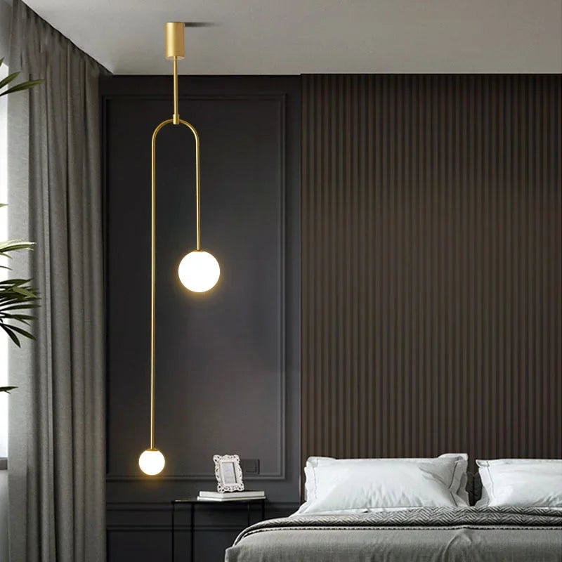 Glazen Bol Hanglamp – 2 Bollen | Goud of Zwart | Klein of Groot | Warm of Koud Wit