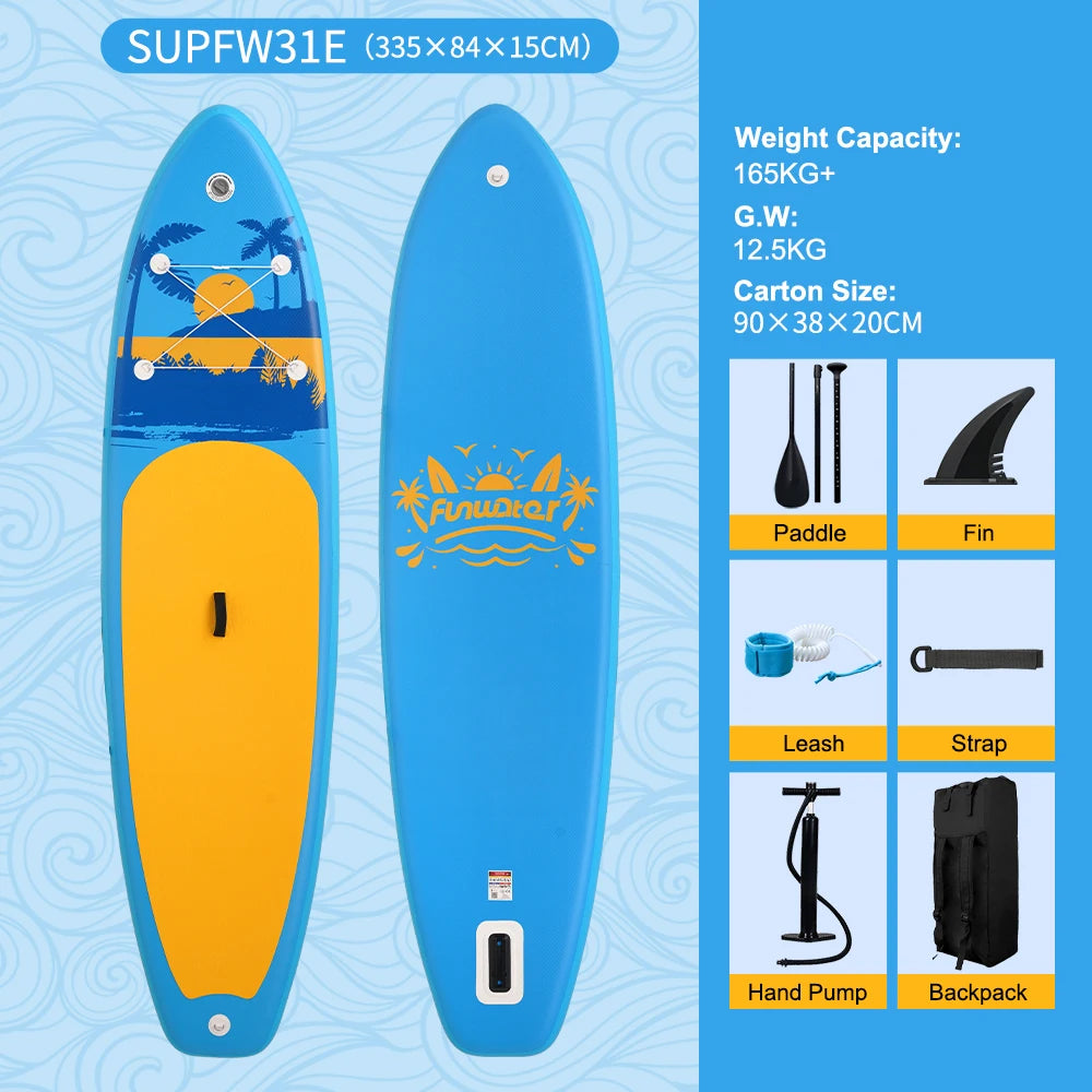 Aufblasbares SUP-Board mit Premium-Zubehör und Tragegurt