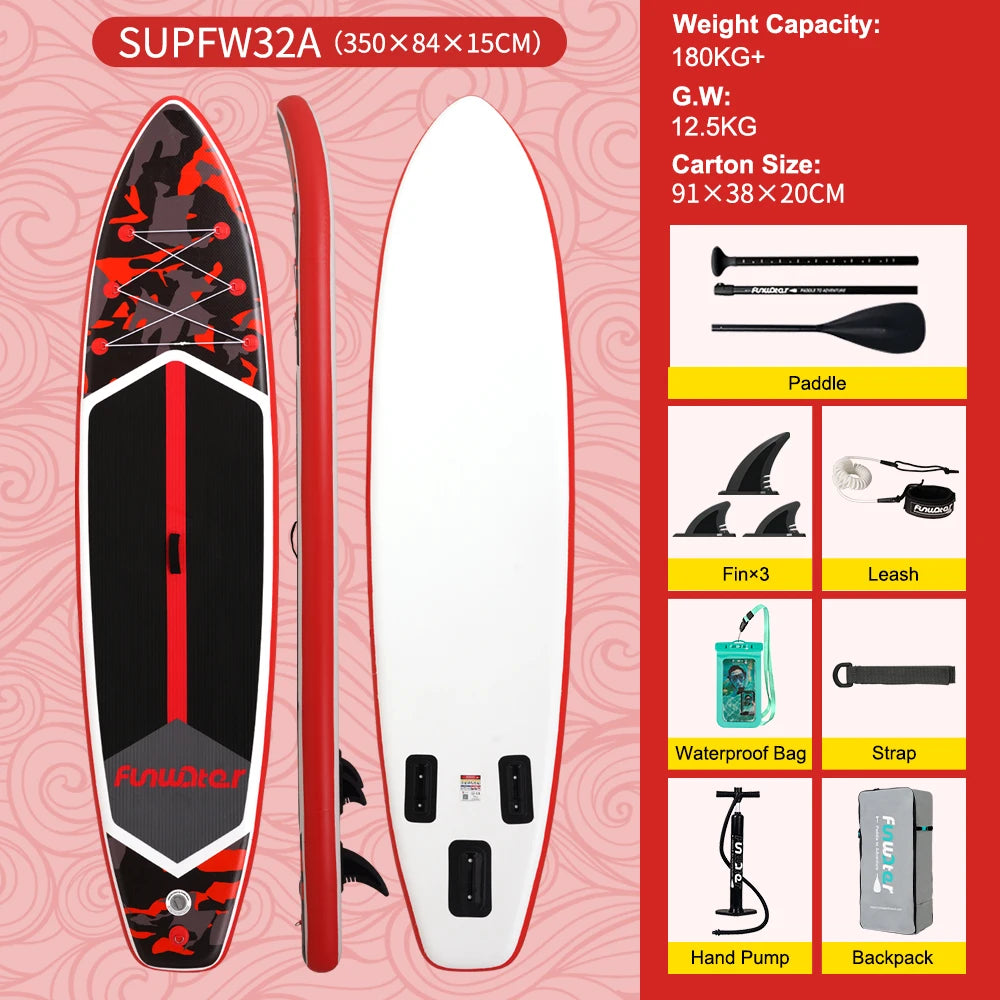 Aufblasbares SUP-Board mit Premium-Zubehör und Tragegurt