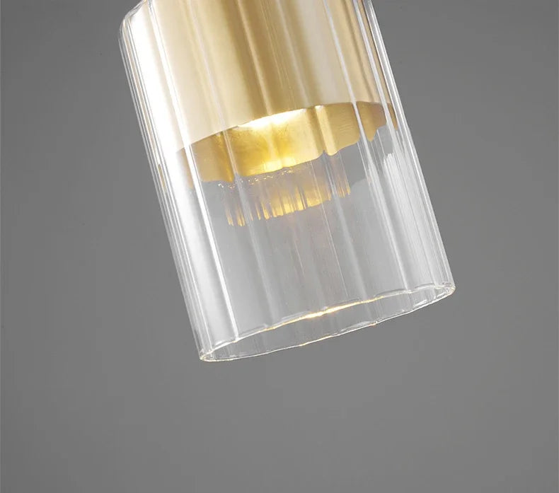 Nordische Glazen LED Hanglamp Zwart / Goud