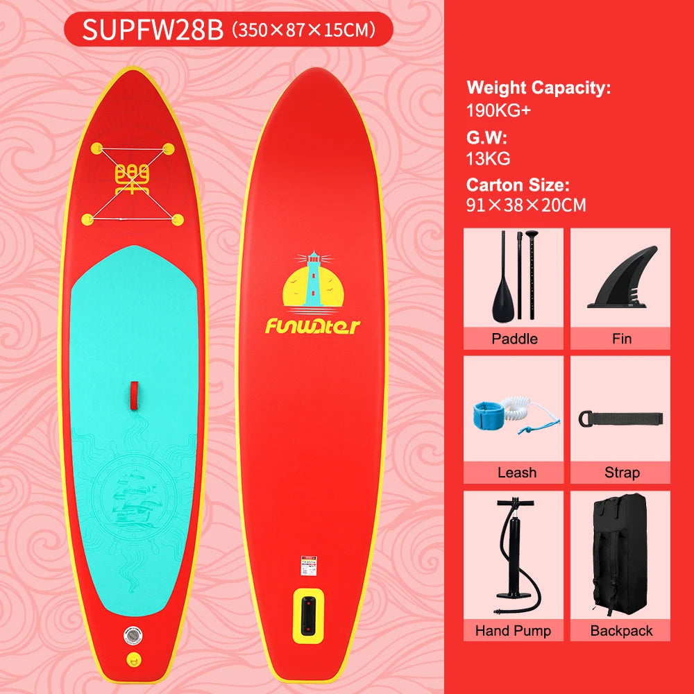 Aufblasbares SUP-Board mit Premium-Zubehör und Tragegurt