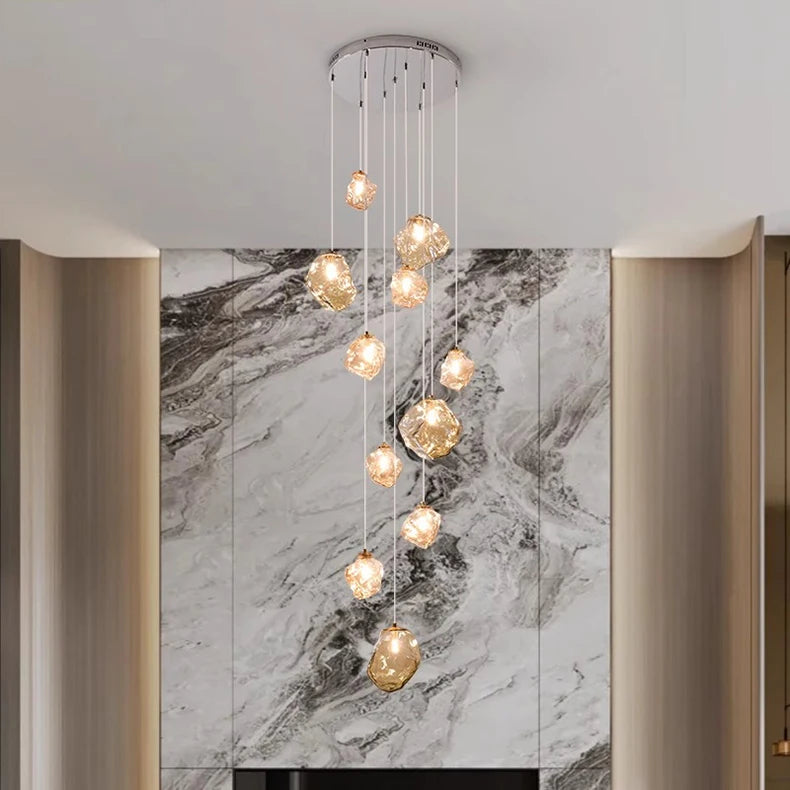 Modern Ring LED Pendant Light - 11 Rings Dimmable with Remote Control