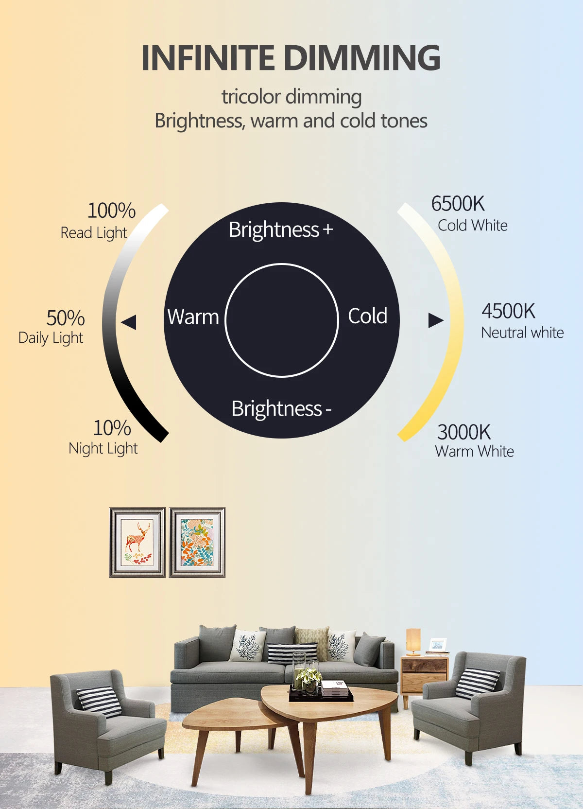 Crystal Chandelier Double Rings 55cm - Pendant Light