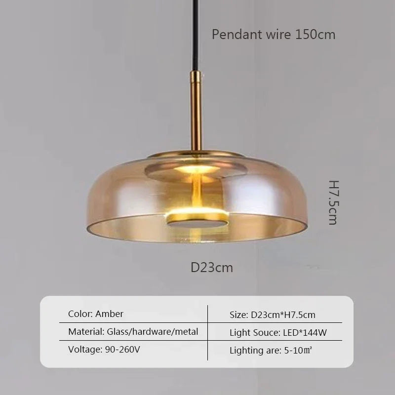 Noords Restaurant Enkele Hanglamp Eenvoudige Moderne Eetkamer Gepersonaliseerde Bedlamp Glazen Verlichting Creatieve Bar Bureaulamp