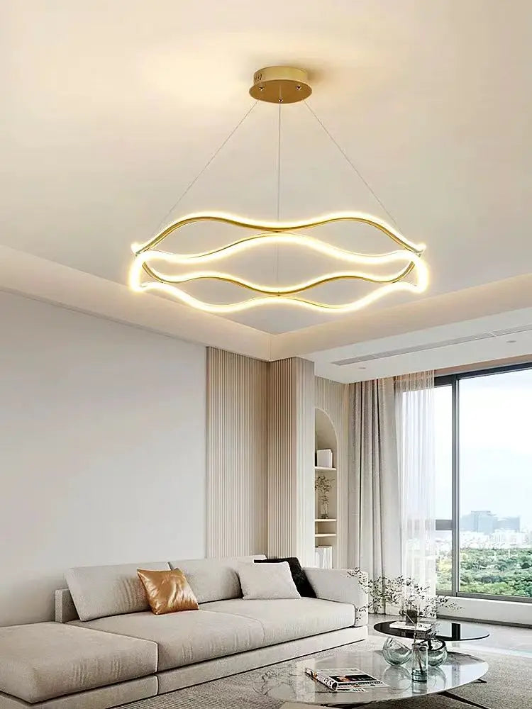 ORBIT Round LED Ring Pendant Light – Luxury Chandelier for Living Room, Bedroom & Dining Room