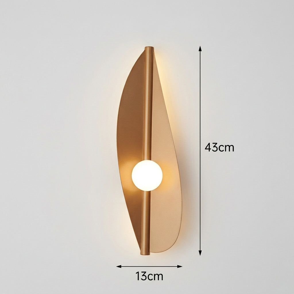 Blatt-LED-Wandleuchte – Art-déco-Nachttischleuchte
