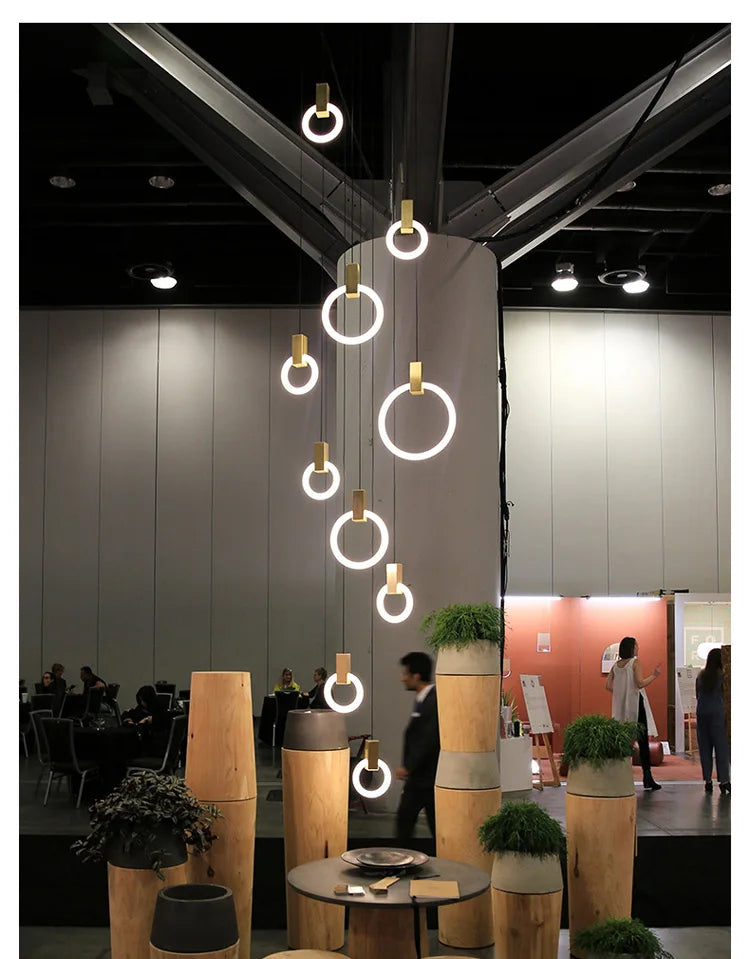 Wooden Ceiling Chandelier - Modern Pendant Light for Living Room, Bedroom & Dining Room