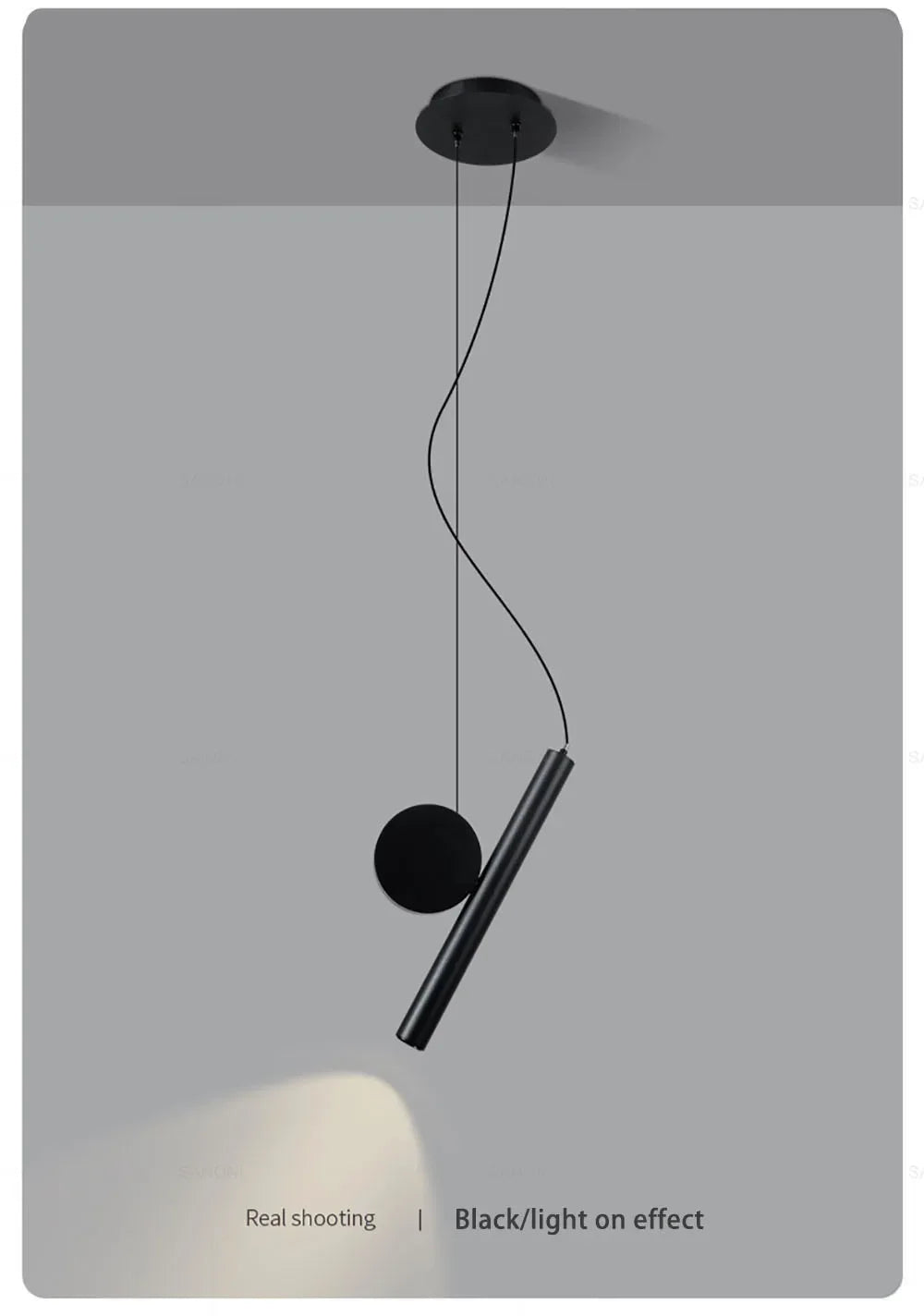 Moderne LED Hanglamp met Verstelbaar Snoer – Zwart Aluminium