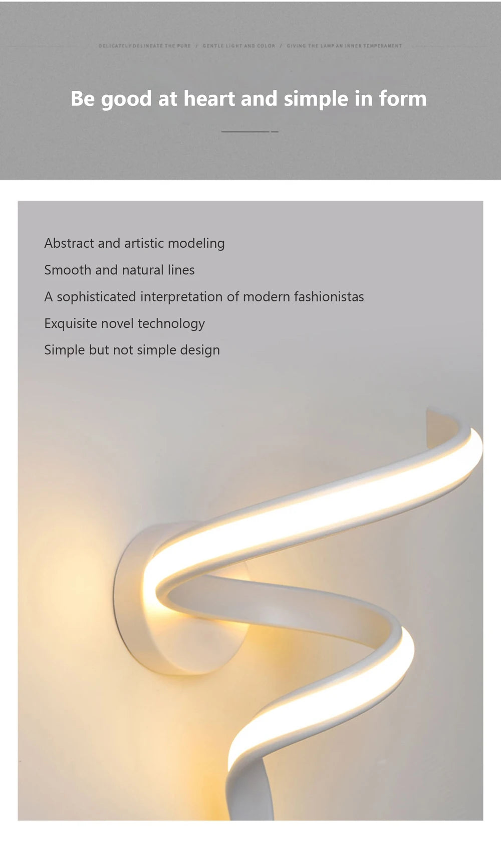 LED Wall Lamp – Modern Spiral Design