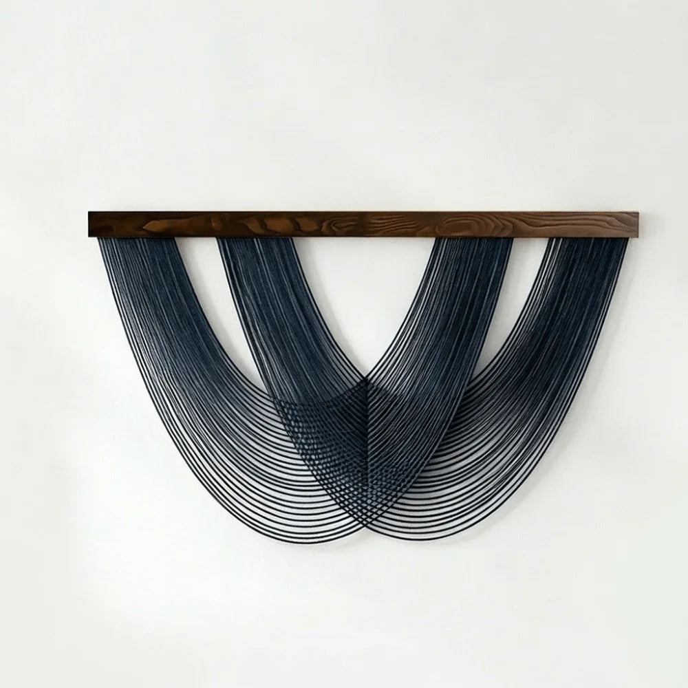 Handwoven Macrame Wall Hanging – Nordic Style, 100 × 60 cm