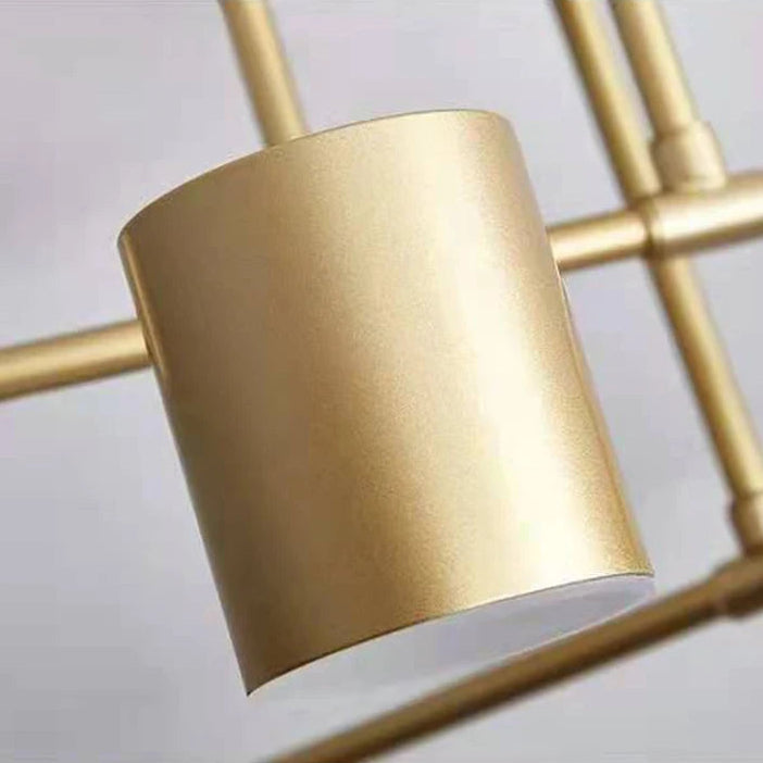 Modern Industrial Ceiling Light - 6-Light Metal Fixture