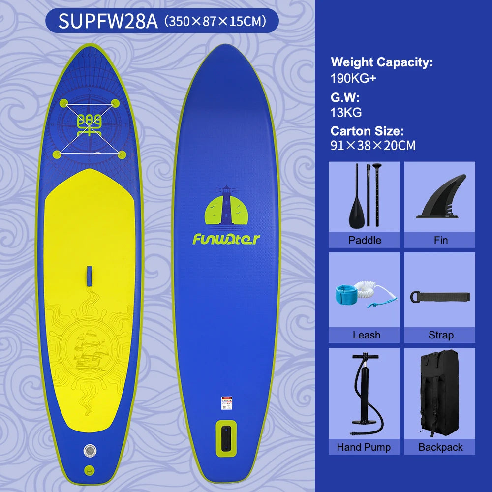 Aufblasbares SUP-Board mit Premium-Zubehör und Tragegurt