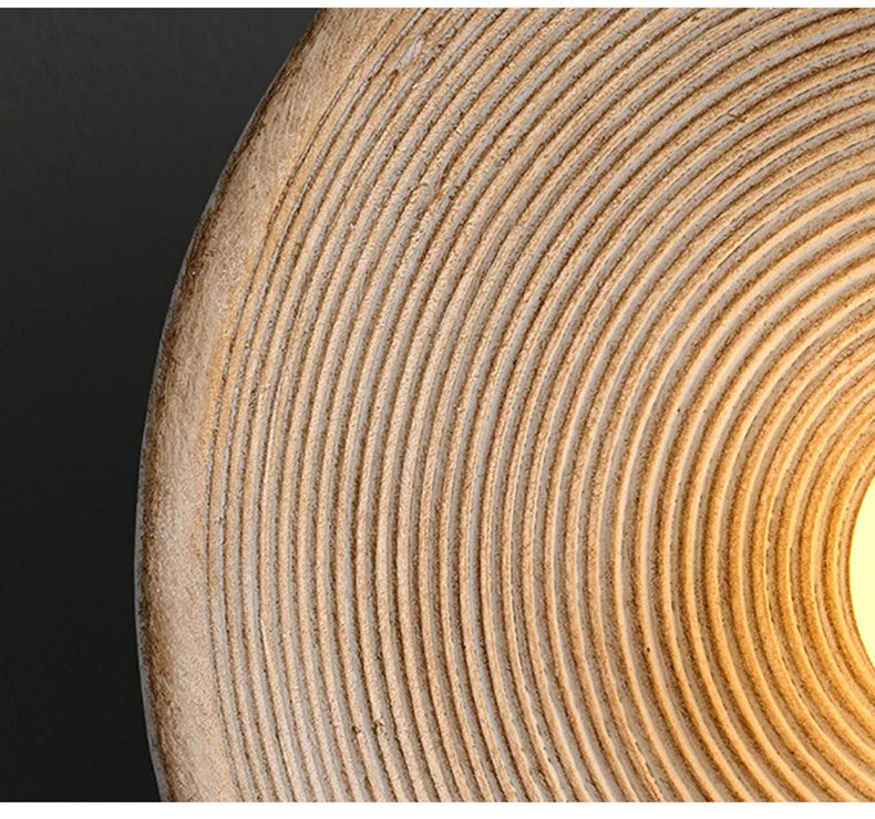 Runde Wandleuchte Luna – Wabi-Sabi-Harzlampe