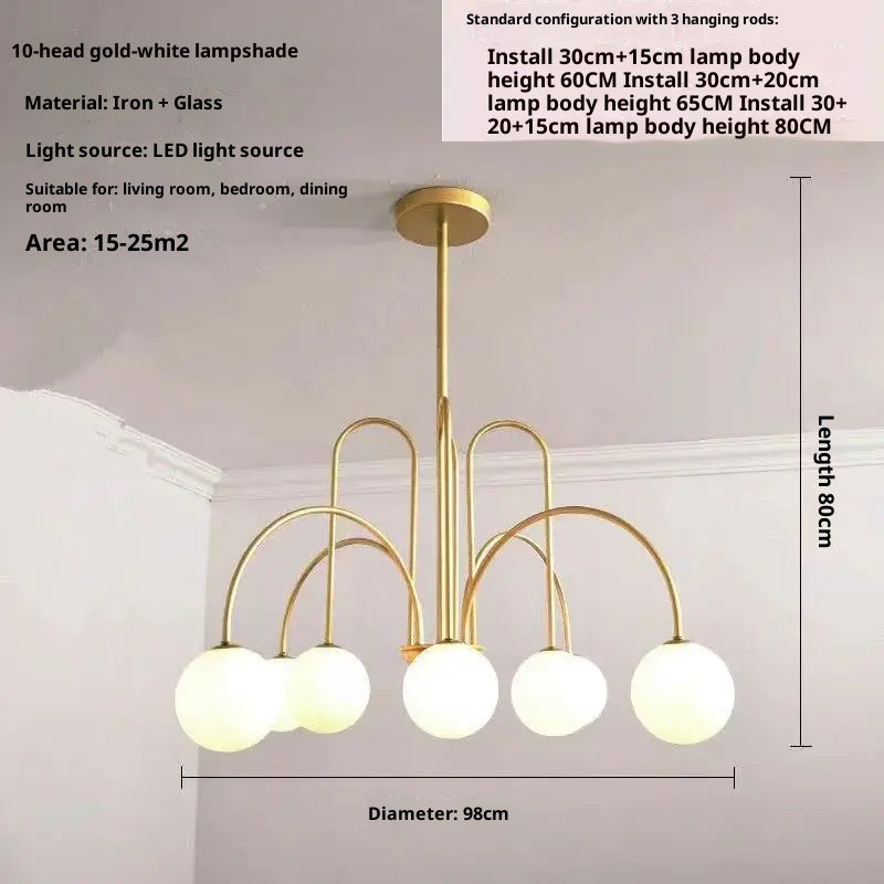 LED Pendant Light Diva - Glass Ball Chandelier