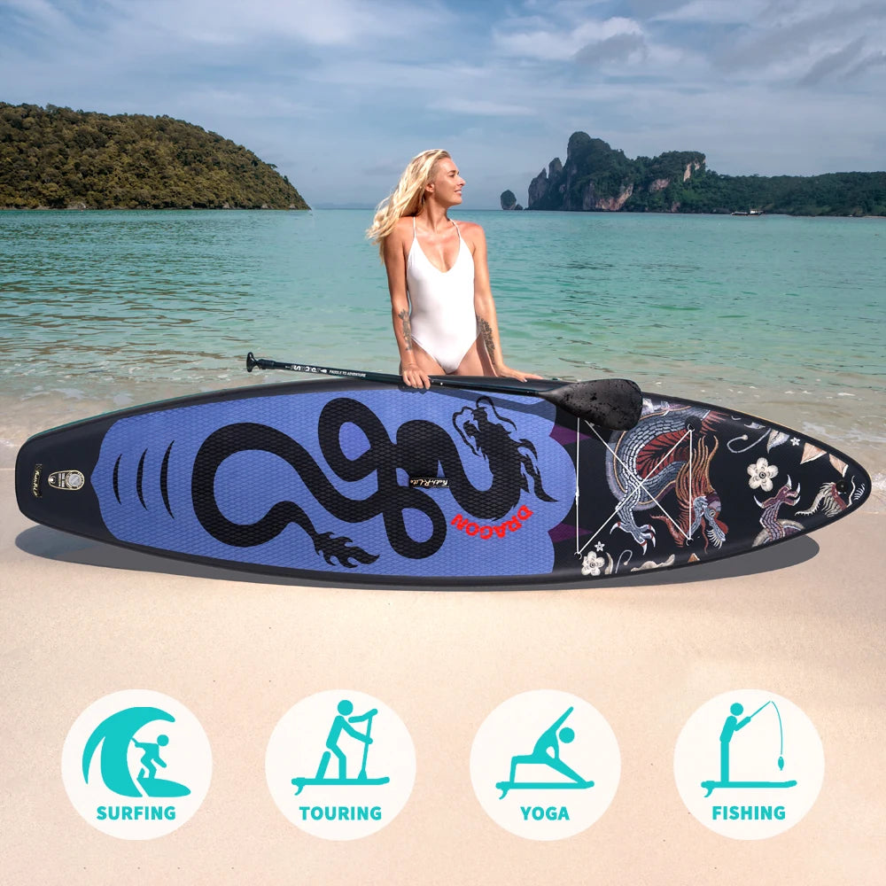 Aufblasbares SUP-Board mit Premium-Zubehör und Tragegurt