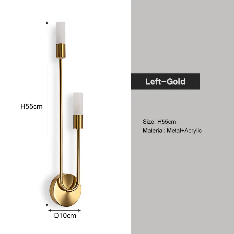 Nordic G9 Wandleuchte – Gold oder Schwarz, Links oder Rechts