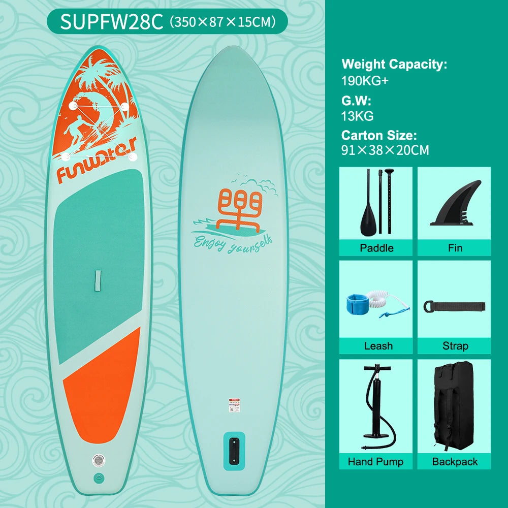 Aufblasbares SUP-Board mit Premium-Zubehör und Tragegurt