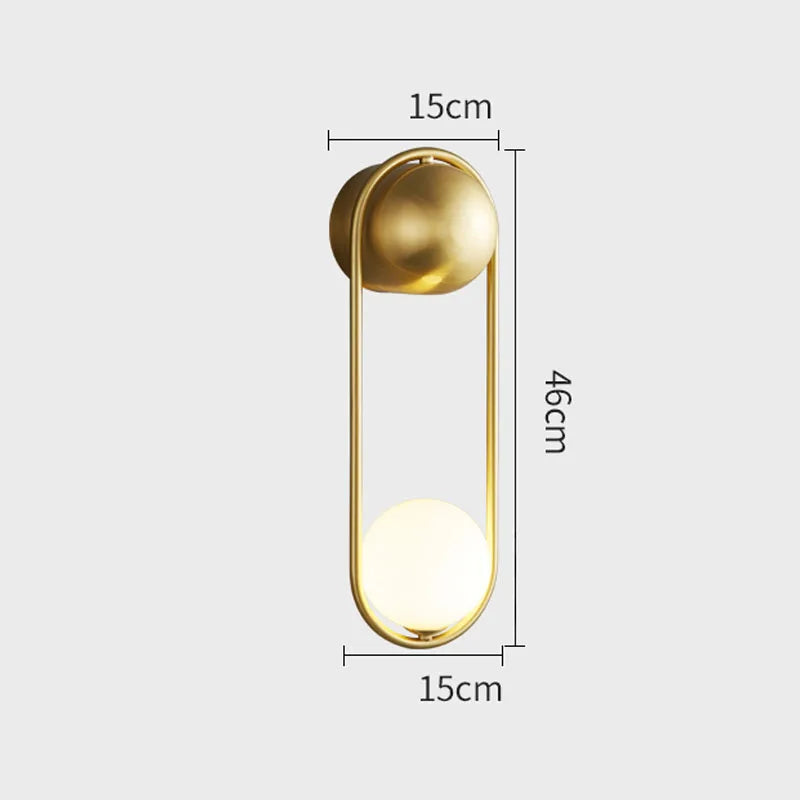 U-vormige led-wandlamp – Art-decodesign | Koper of zwart