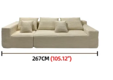 Corduroy Modern Modular Sofa