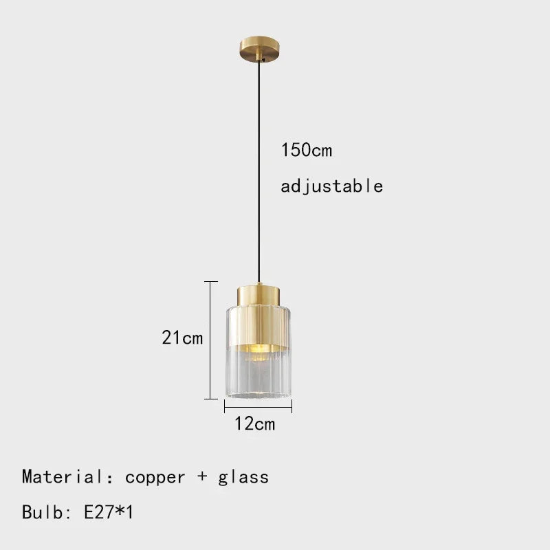 Nordische Glazen LED Hanglamp Zwart / Goud