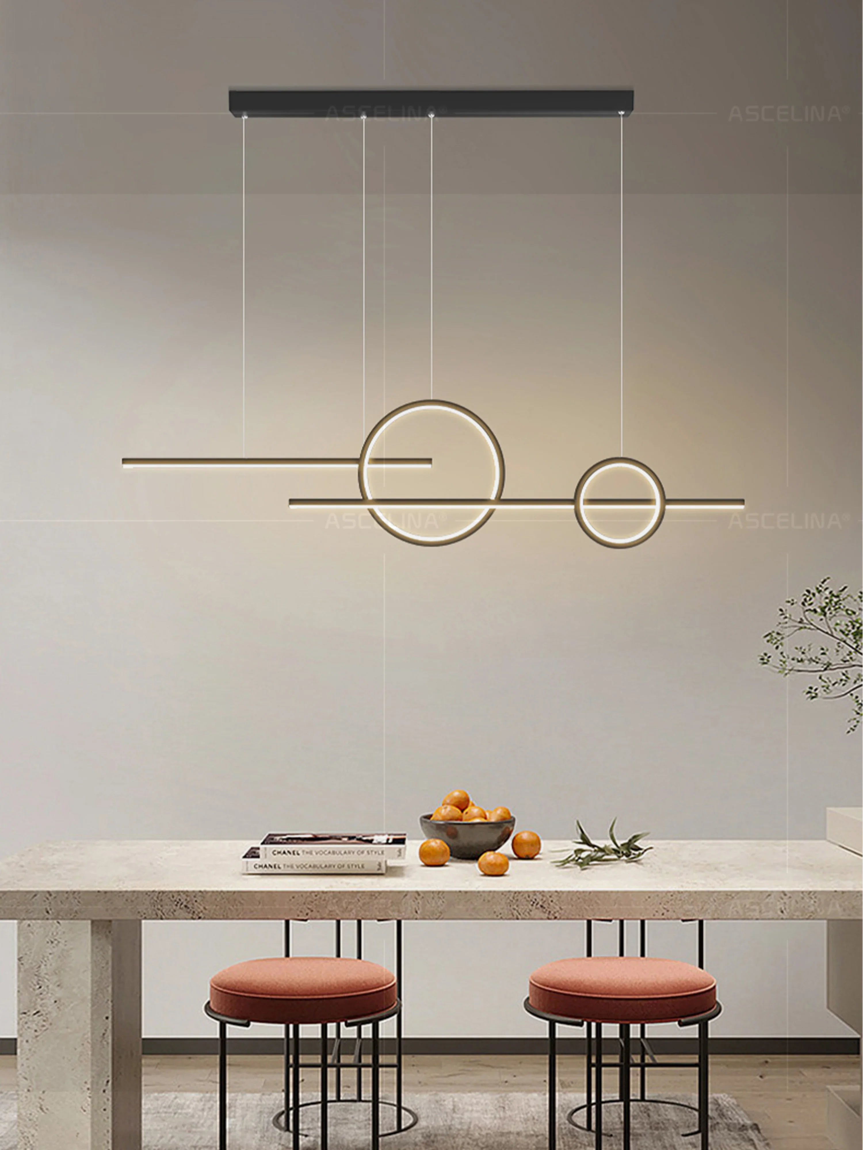 Modern LED Chandelier - Minimalist Pendant Light for Restaurant, Living Room & Bar