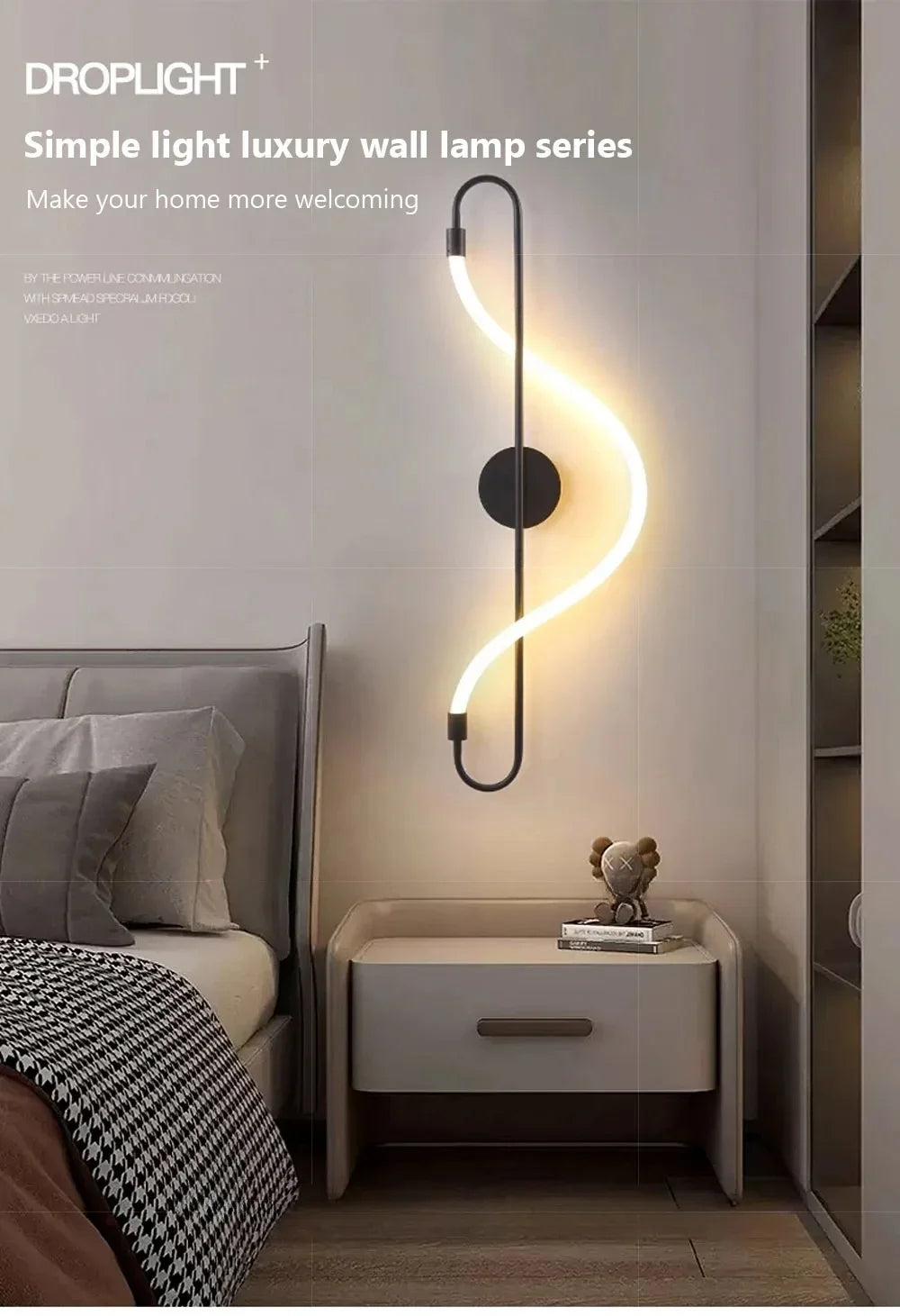 Moderne LED-Wandleuchte – Wandleuchte aus goldfarbenem Aluminium