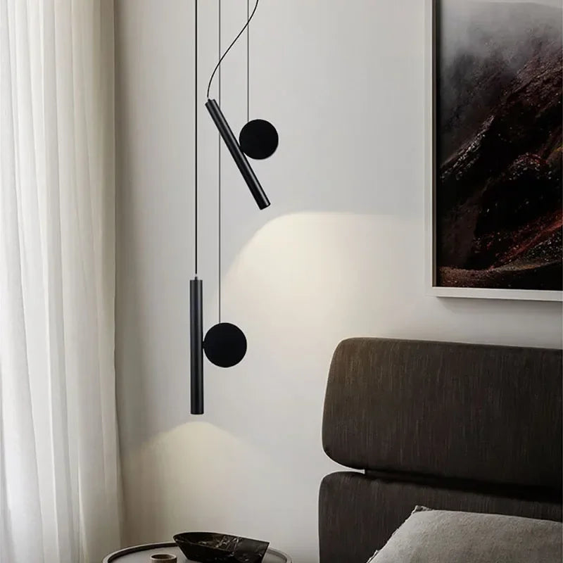 Moderne LED Hanglamp met Verstelbaar Snoer – Zwart Aluminium