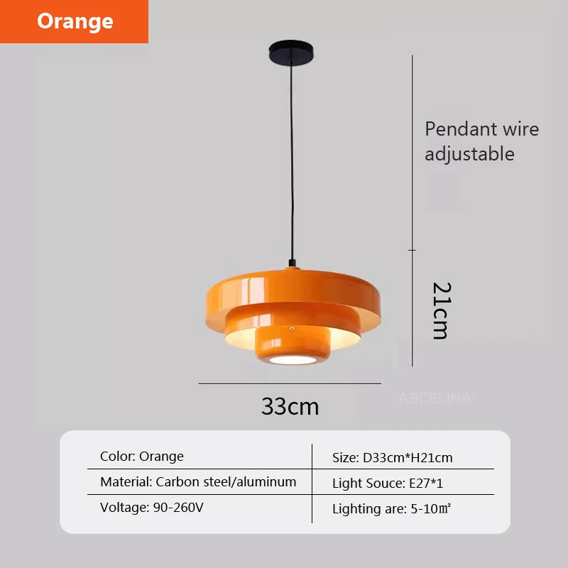 BAUHAUS Modern Glass Pendant Light - Matte Shade Hanging Lamp