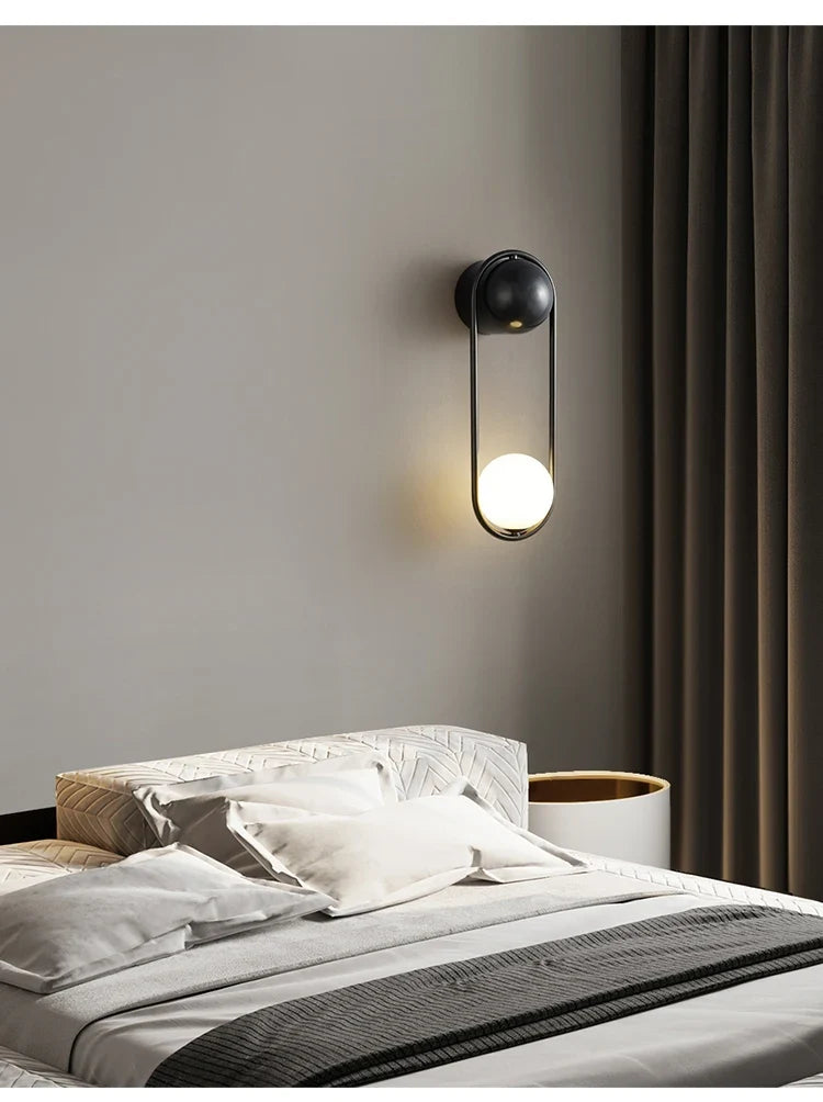 U-vormige led-wandlamp – Art-decodesign | Koper of zwart