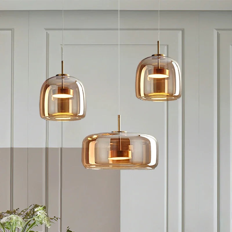 Nordic Glass Pendant Light - Minimalist Luxury Chandelier