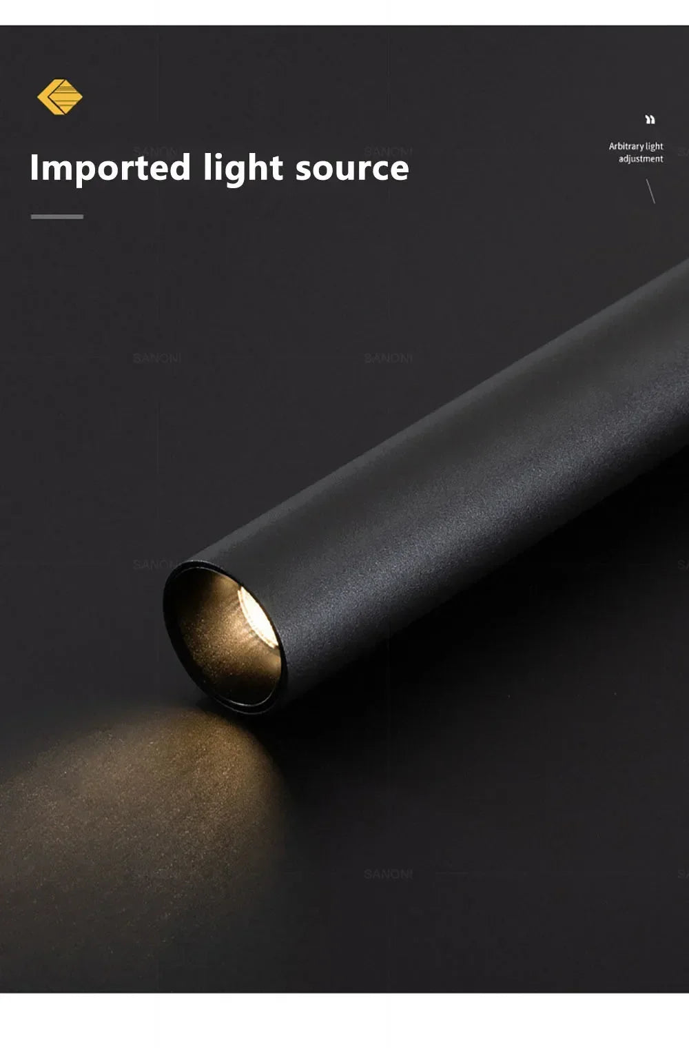 Moderne LED Hanglamp met Verstelbaar Snoer – Zwart Aluminium