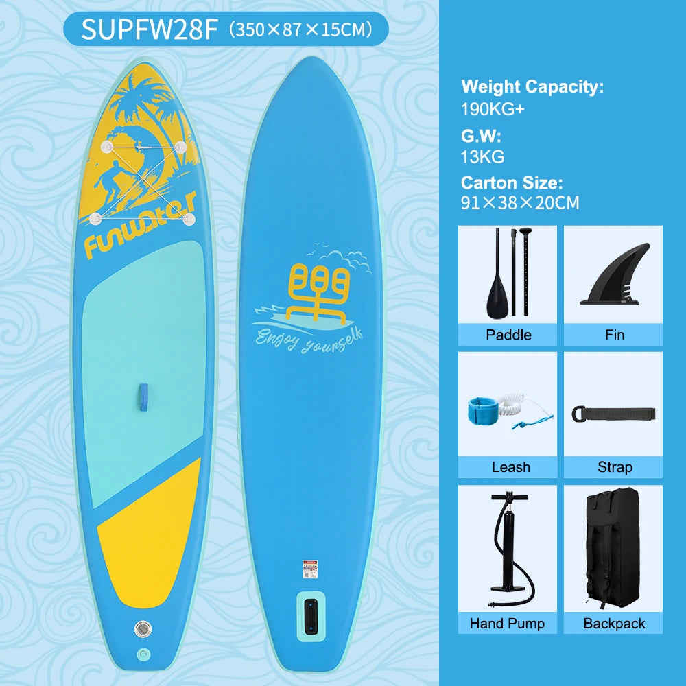 Aufblasbares SUP-Board mit Premium-Zubehör und Tragegurt